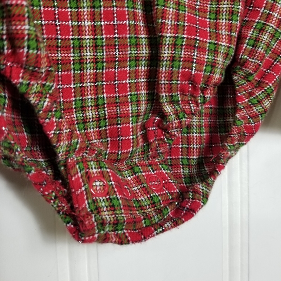 Wrangler Shirt Baby Girl 3-6 Months Pearl Snap Plaid Ruffled One Piece Western - Picture 3 of 9